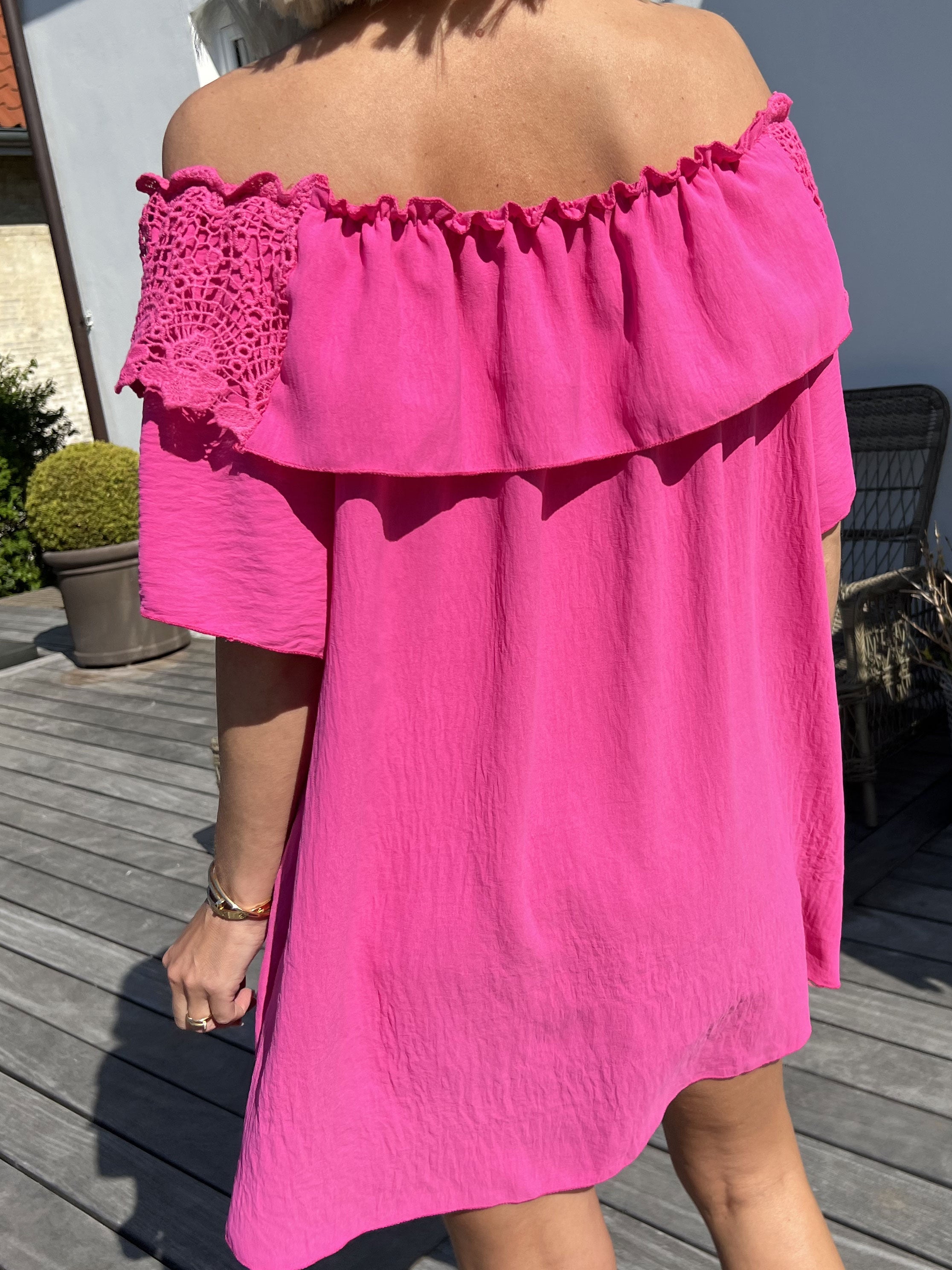 Sydney - Söt tunika utan axlar med broderier